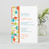 料理用具ストックザキッチンブライダルシャワー 招待状 (スタンド正面)