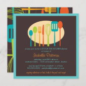 料理用具ストックザキッチンブライダルシャワー 招待状 (正面/裏面)