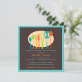 料理用具ストックザキッチンブライダルシャワー 招待状 (スタンド正面)