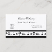 料理用熱い揚がる鋳鉄鍋のレストランのシェフ 名刺 (裏面)