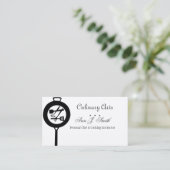 料理用熱い揚がる鋳鉄鍋のレストランのシェフ 名刺 (スタンド正面)