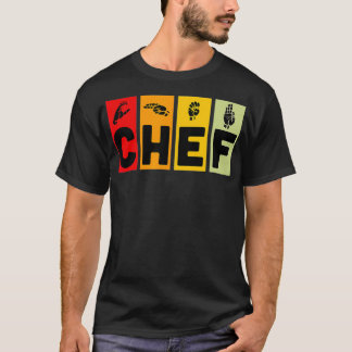 料理研究科シェフASL手話師 Tシャツ
