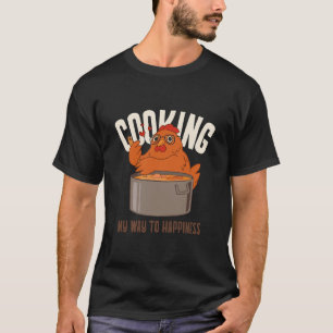 料理私の幸せ食べ物レシピ Tシャツ