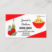 料理級ケータリングイタリアンスパゲッティ 名刺 (正面)