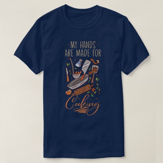 料理芸術料理キッチンシェフ調理師包丁 Tシャツ (デザイン正面)