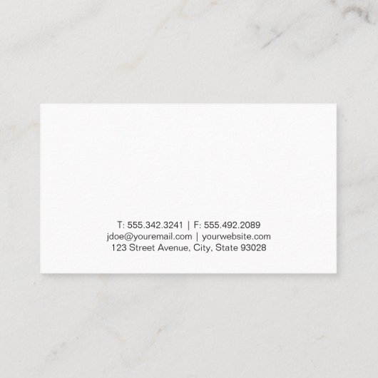 料理芸術 | シェフ | 料理野菜 名刺 (裏面)