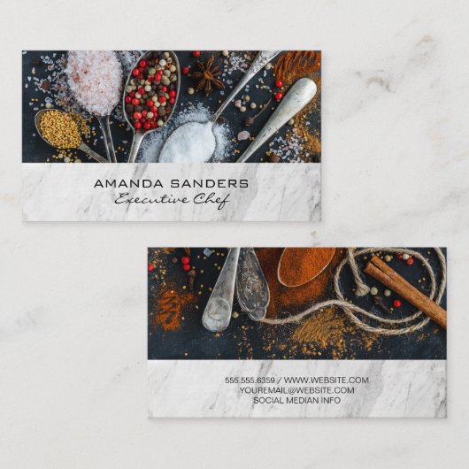 料理芸術 | スパイス 名刺 (正面/裏面)