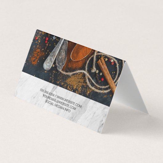 料理芸術 | スパイス 名刺 (裏面)