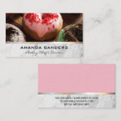 料理芸術 |ドーナツ背景 名刺 (正面/裏面)