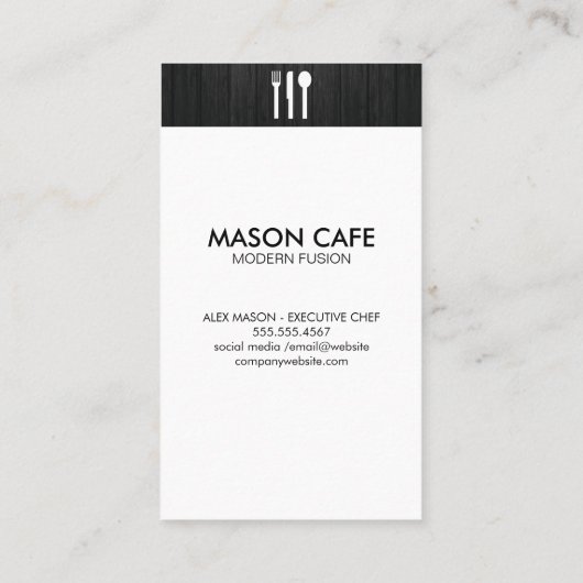 料理芸術 | Pastry Chef 名刺 (裏面)