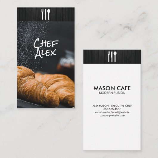 料理芸術 | Pastry Chef 名刺 (正面/裏面)