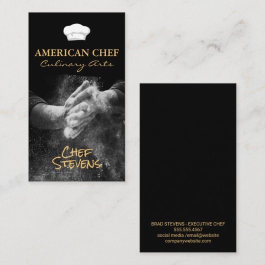 料理芸術 | Pastry Chef 名刺 (正面/裏面)