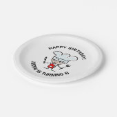 料理誕生日パーティーのプレートと可愛い漫画 ペーパープレート (アングル)