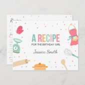 料理誕生日レシピカードベーキングパーティーキッチン ポストカード (正面/裏面)
