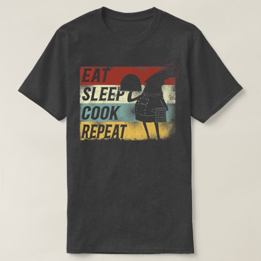 料理調理師レトロヴィンテージキッチンシェフ143 Tシャツ (デザイン正面)