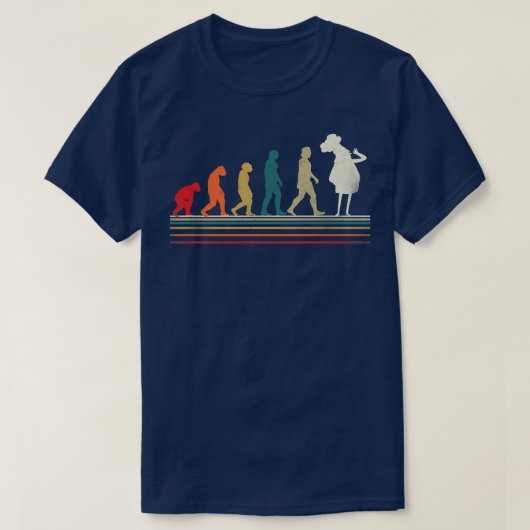 料理調理師レトロヴィンテージキッチンシェフ144 Tシャツ (デザイン正面)