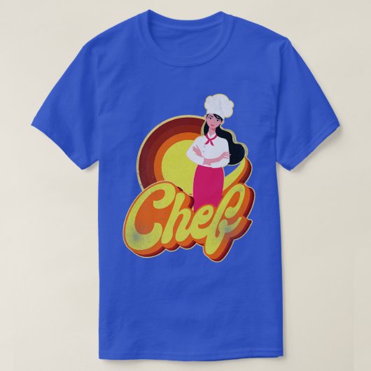 料理調理師レトロヴィンテージキッチンシェフ145 Tシャツ (デザイン正面)
