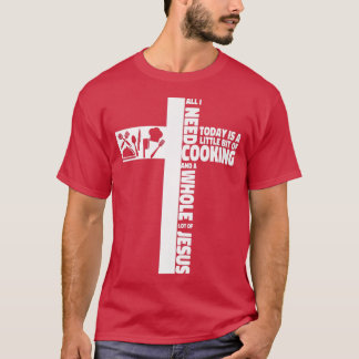 料理調理師信仰イエズスクロスカッチンシェフオールイ Tシャツ
