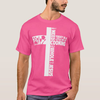 料理調理師信仰イエズスクロスカッチンシェフオールイ Tシャツ