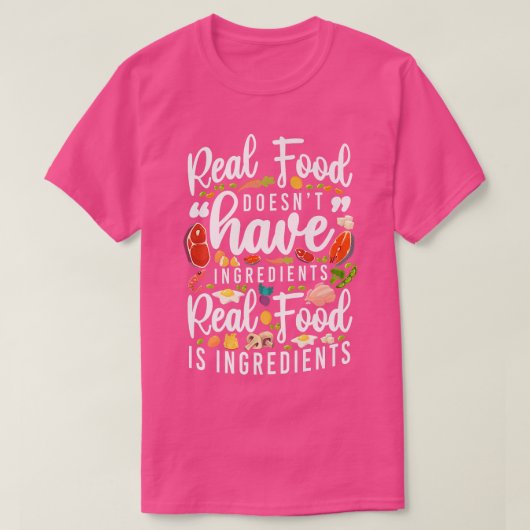 料理調理師成分キッチンシェフ Tシャツ (デザイン正面)