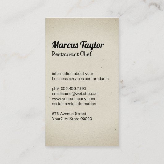 料理違う 名刺 (裏面)