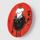 料理邪悪な生き物ハロウィーン ラージ壁時計 (傾斜)