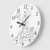 料理長のお願い! ラージ壁時計 (傾斜)