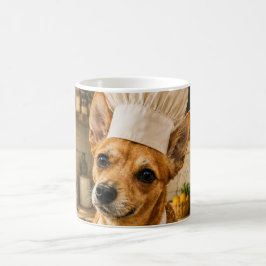 料理長の帽子をかぶった美食シェフ犬 コーヒーマグカップ