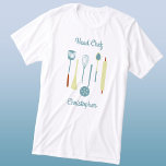 料理長パーソナライズされた トライブレンドＴシャツ<br><div class="desc">おもしろいシェフデザインあなたのシェフ、調理師またはグリルの専門家のためのヴィンテージお気に入りのキッチン器具と。名前と文字をカスタマイズする。</div>