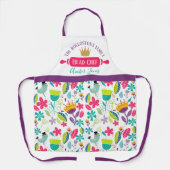 料理長フォークスカンジフローラ鳥の鮮やかな色 エプロン (正面)