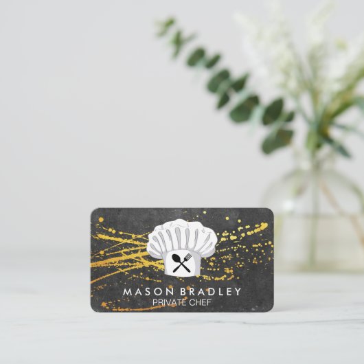 料理長モダン 名刺 (スタンド正面)