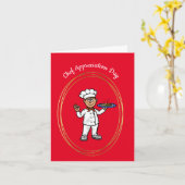 料理長賞の日 – 男性用料理長カード カード (黄色い花)