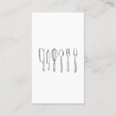 料理長 |カトラリーキッチンシェフツール 名刺 (裏面)