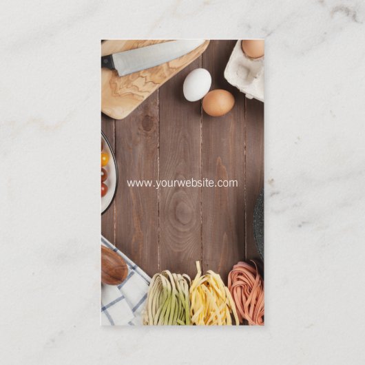 料理長 | キッチンテーブルパスタ卵 名刺 (裏面)