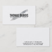 料理長 |シルバー 名刺 (正面/裏面)