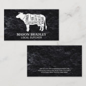 料理長 | スレート | 牛肉図 名刺 (正面/裏面)