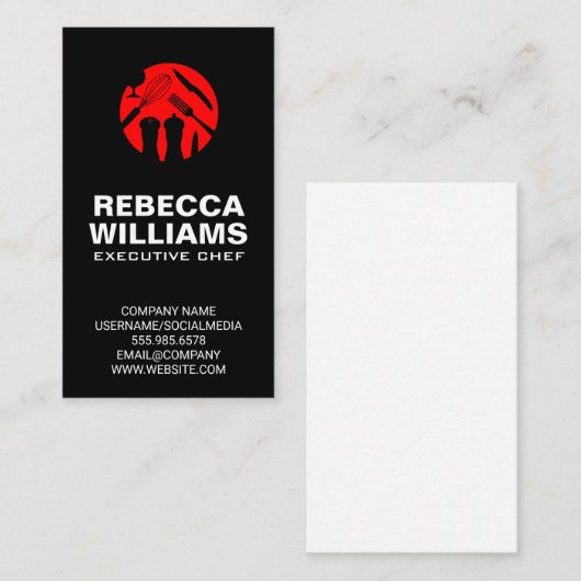 料理長 |料理ツール 名刺 (正面/裏面)