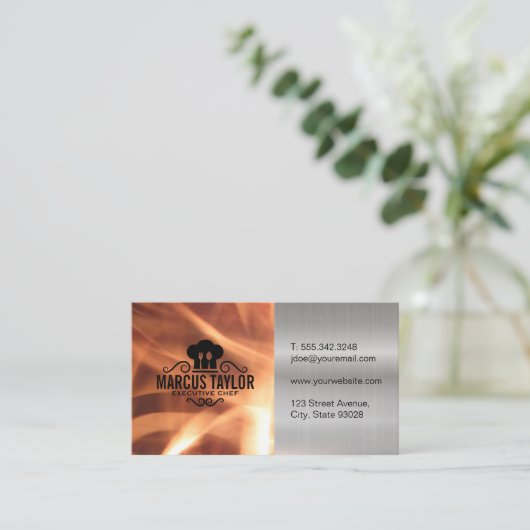 料理長 |火災 名刺 (スタンド正面)