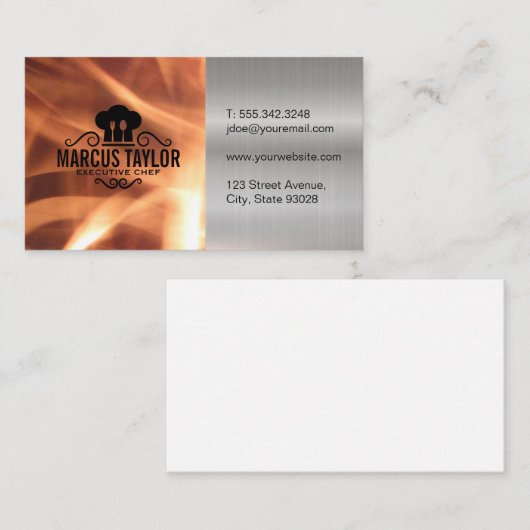 料理長 |火災 名刺 (正面/裏面)