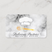 料理長 |金ゴールドウィスク大理石 名刺 (正面)