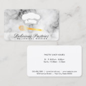 料理長 |金ゴールドウィスク大理石 名刺 (正面/裏面)