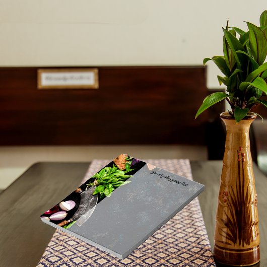 料理食料品の食料品ショッピング一覧 ノートパッド