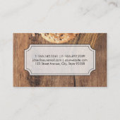 料理 |エグゼクティブシェフ |木材 名刺 (裏面)