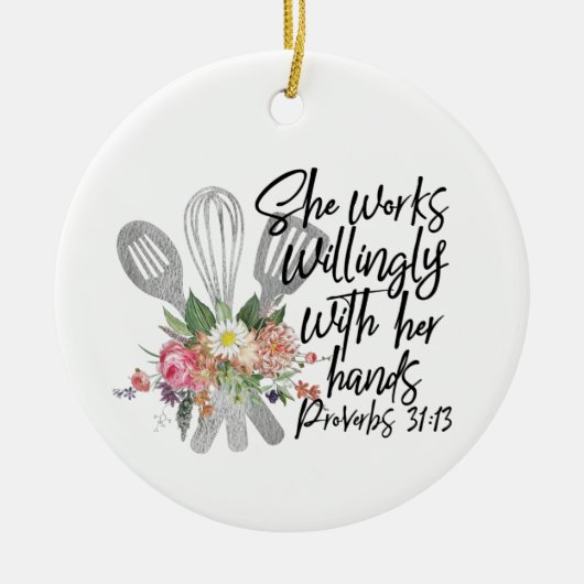 料理 セラミックオーナメント (正面)