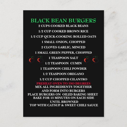 料理?レシピ – はがき (正面)