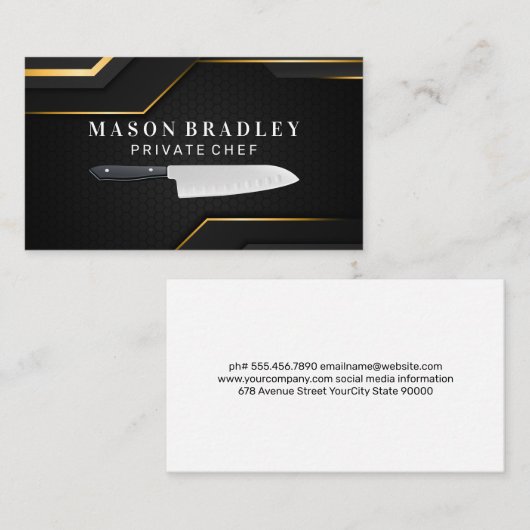 料理 | 包丁 | 料理 名刺 (正面/裏面)