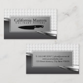 料理 | Executive Chef Knife |金属織り 名刺 (正面/裏面)