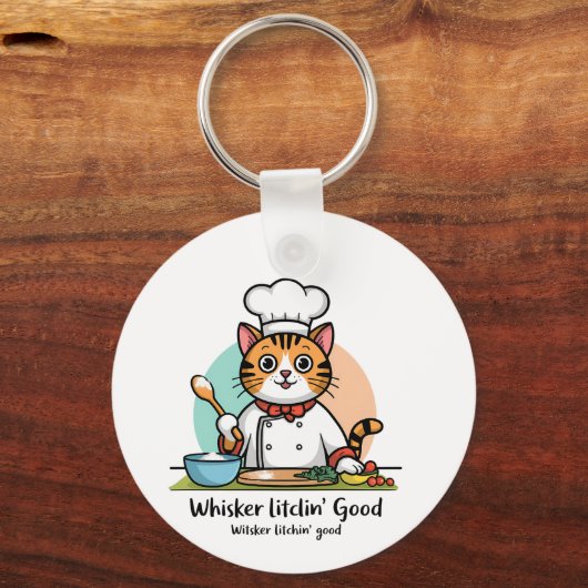 料理with cat - Chef子猫 キーホルダー (正面)