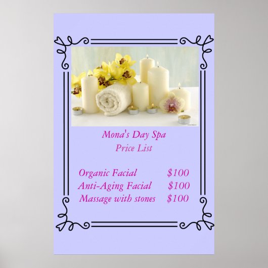 料金表 ポスター (正面)