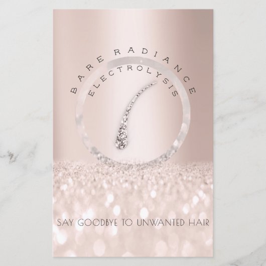 料金表 ローズ グリッター 電解脱毛2 チラシ (正面)